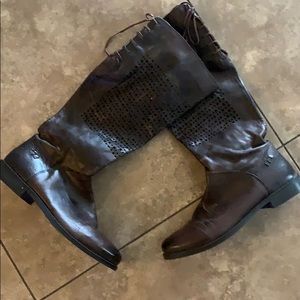 Matisse brown laser cut out Boots  Sz 7.5